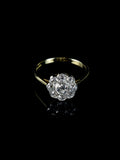 Vintage 18ct Gold and Platinum Diamond Daisy Cluster Ring, 0.76ct