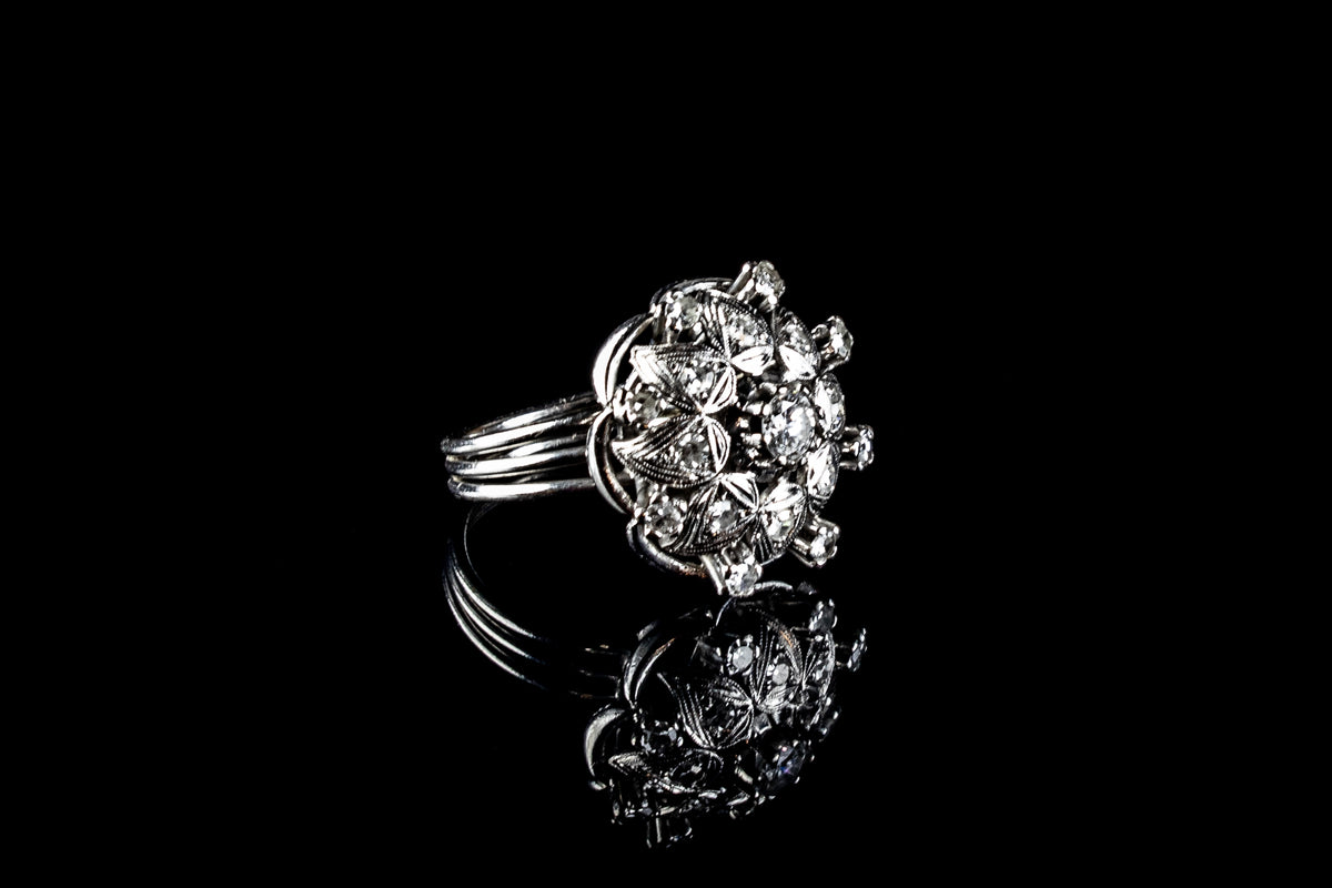 18ct White Gold Diamond Cocktail Ring