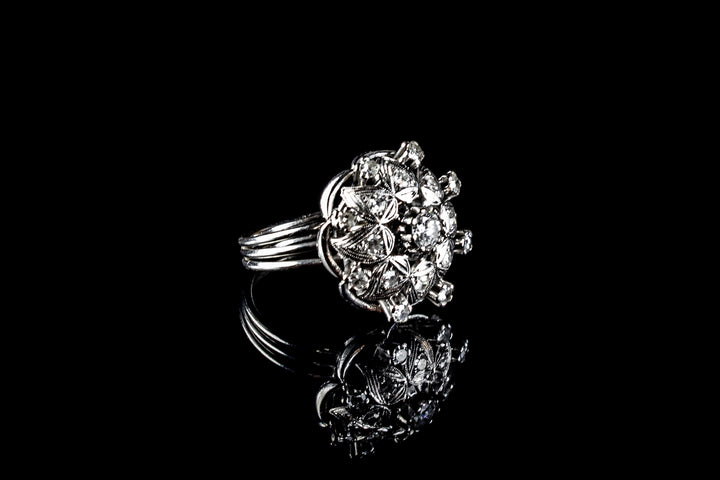18ct White Gold Diamond Cocktail Ring