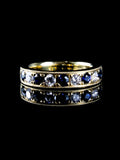 18ct Gold 0.75ct Sapphire and 0.43ct Diamond Half Eternity Ring