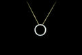 18ct Yellow Gold Diamond-Set Circle Pendant