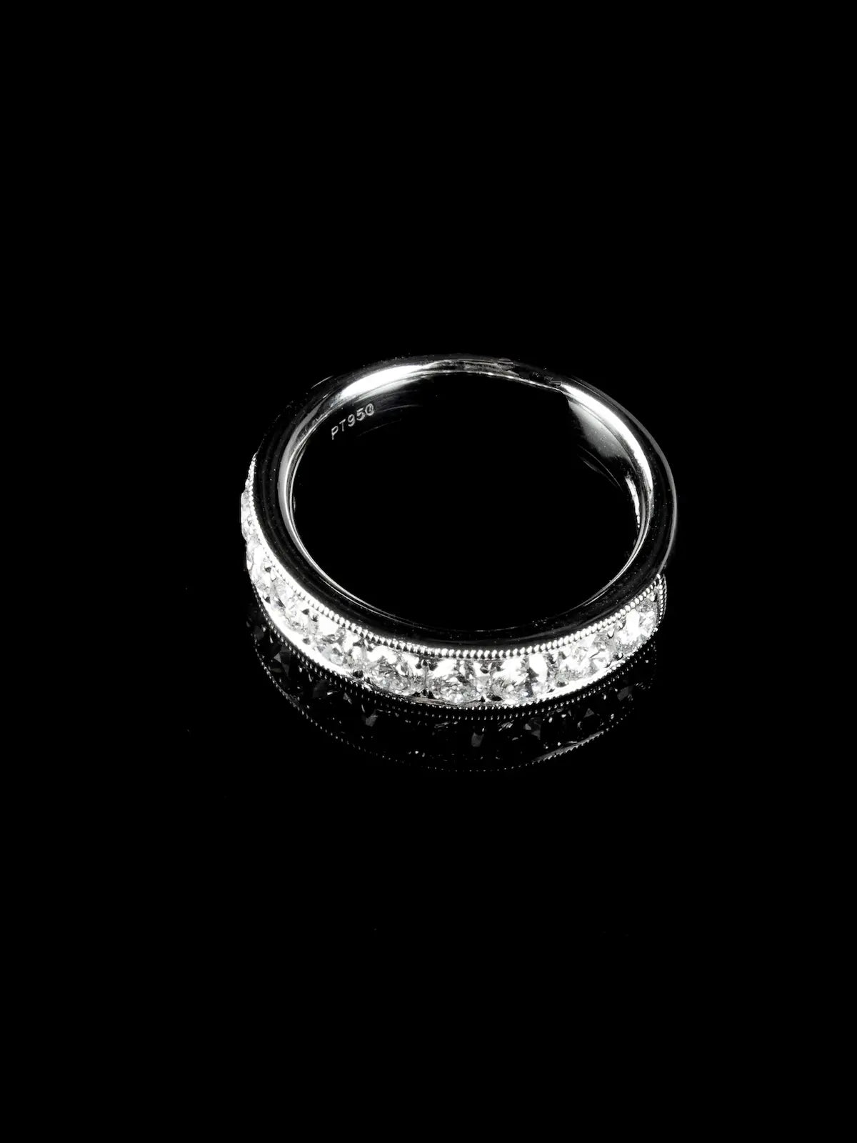 Platinum Nine Stone 1.00ct Diamond Half Eternity Ring