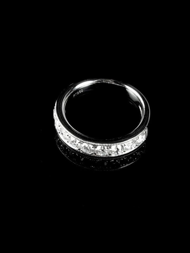 Platinum Nine Stone 1.00ct Diamond Half Eternity Ring
