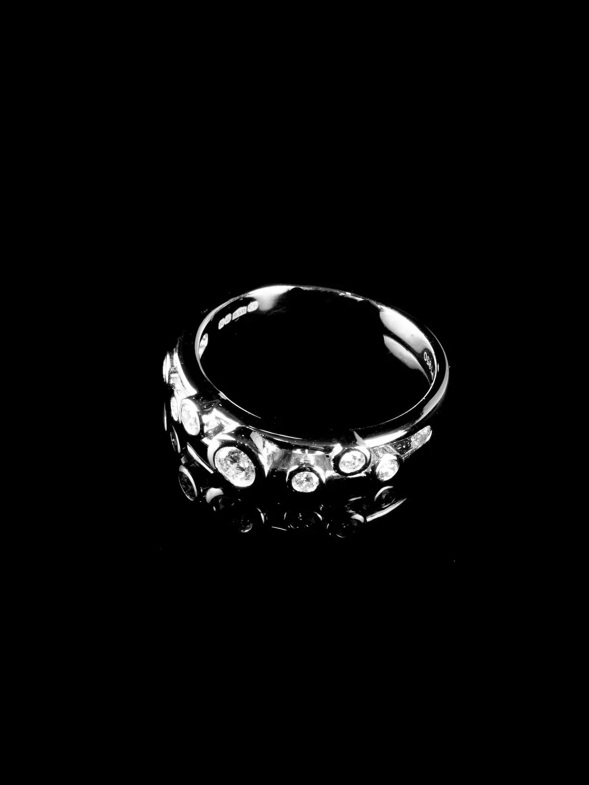 Platinum Bubble Diamond Ring, 0.31carats