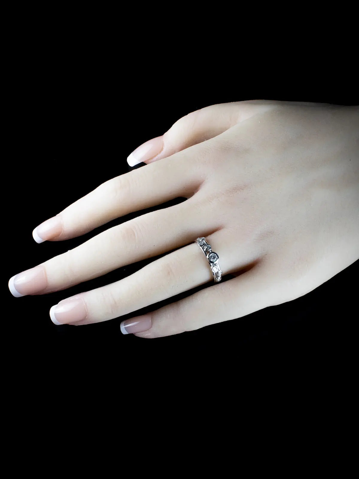 Platinum Bubble Diamond Ring, 0.31carats