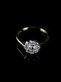 Platinum and 18ct Gold Old Cut Diamond Cluster Ring