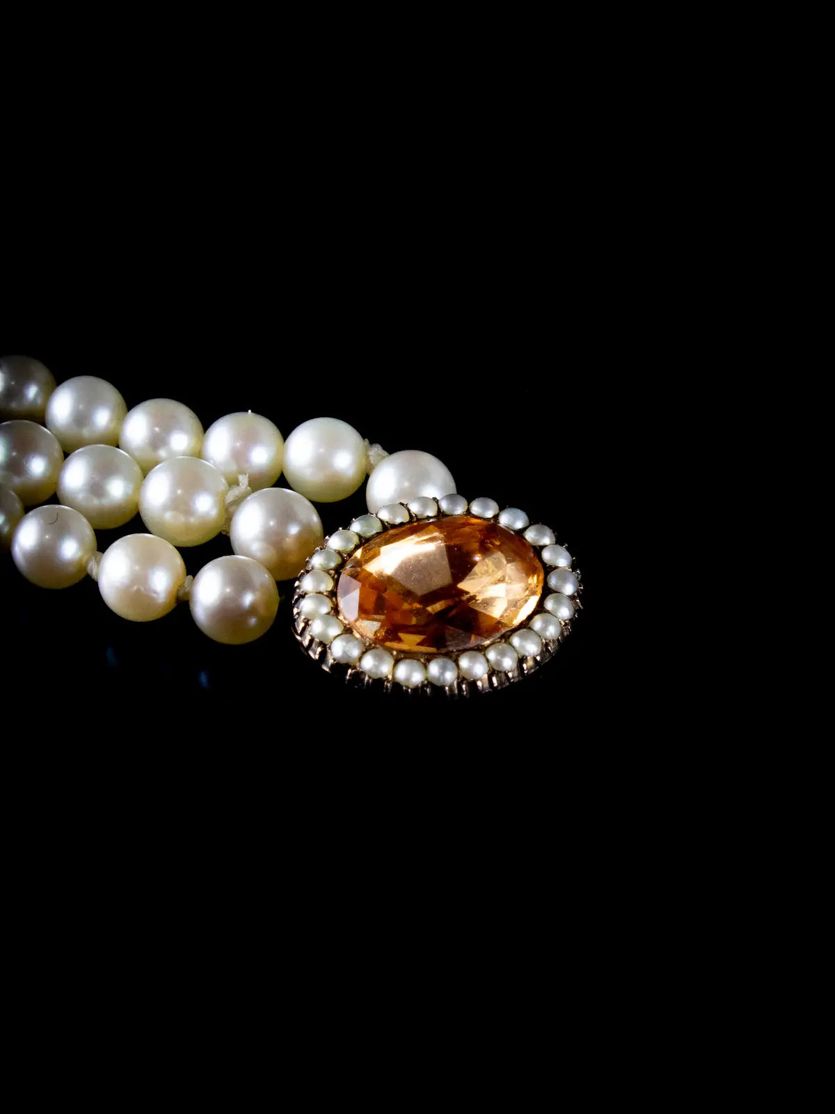 9ct Gold Akoya Pearl and Yellow Topaz Bracelet