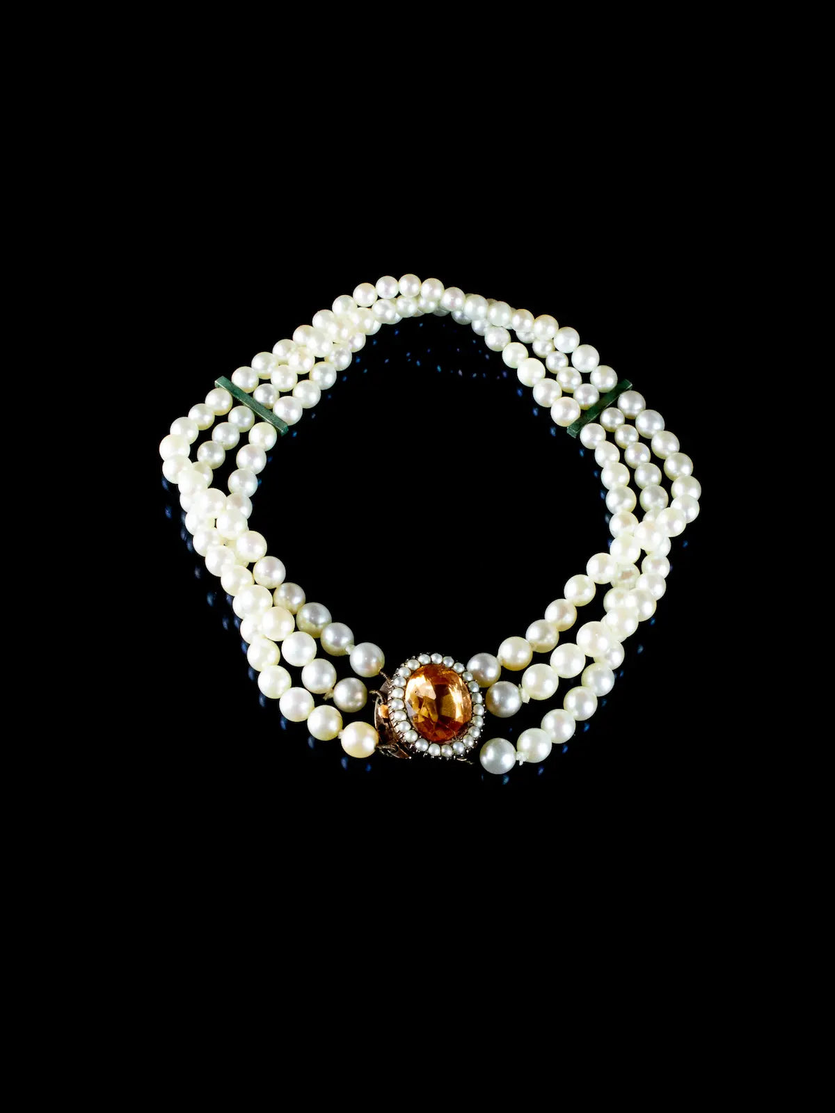 9ct Gold Akoya Pearl and Yellow Topaz Bracelet