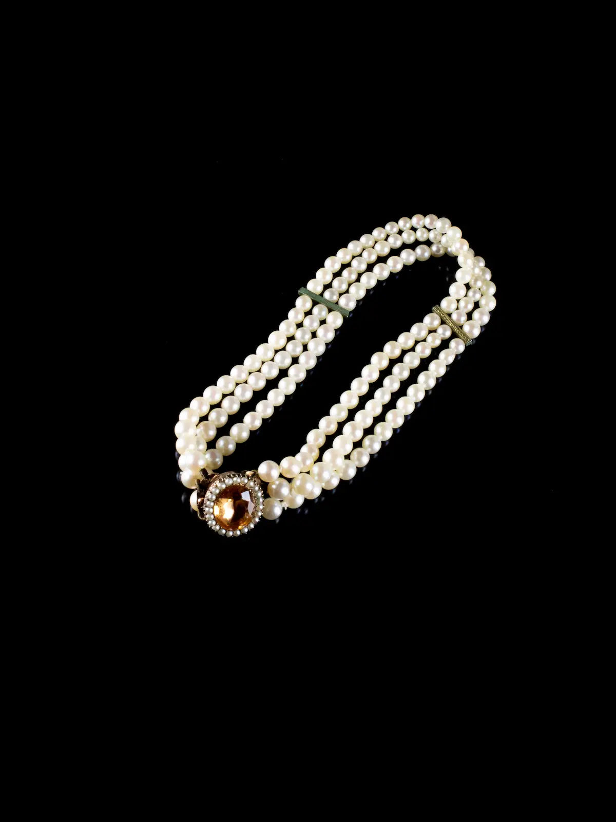 9ct Gold Akoya Pearl and Yellow Topaz Bracelet