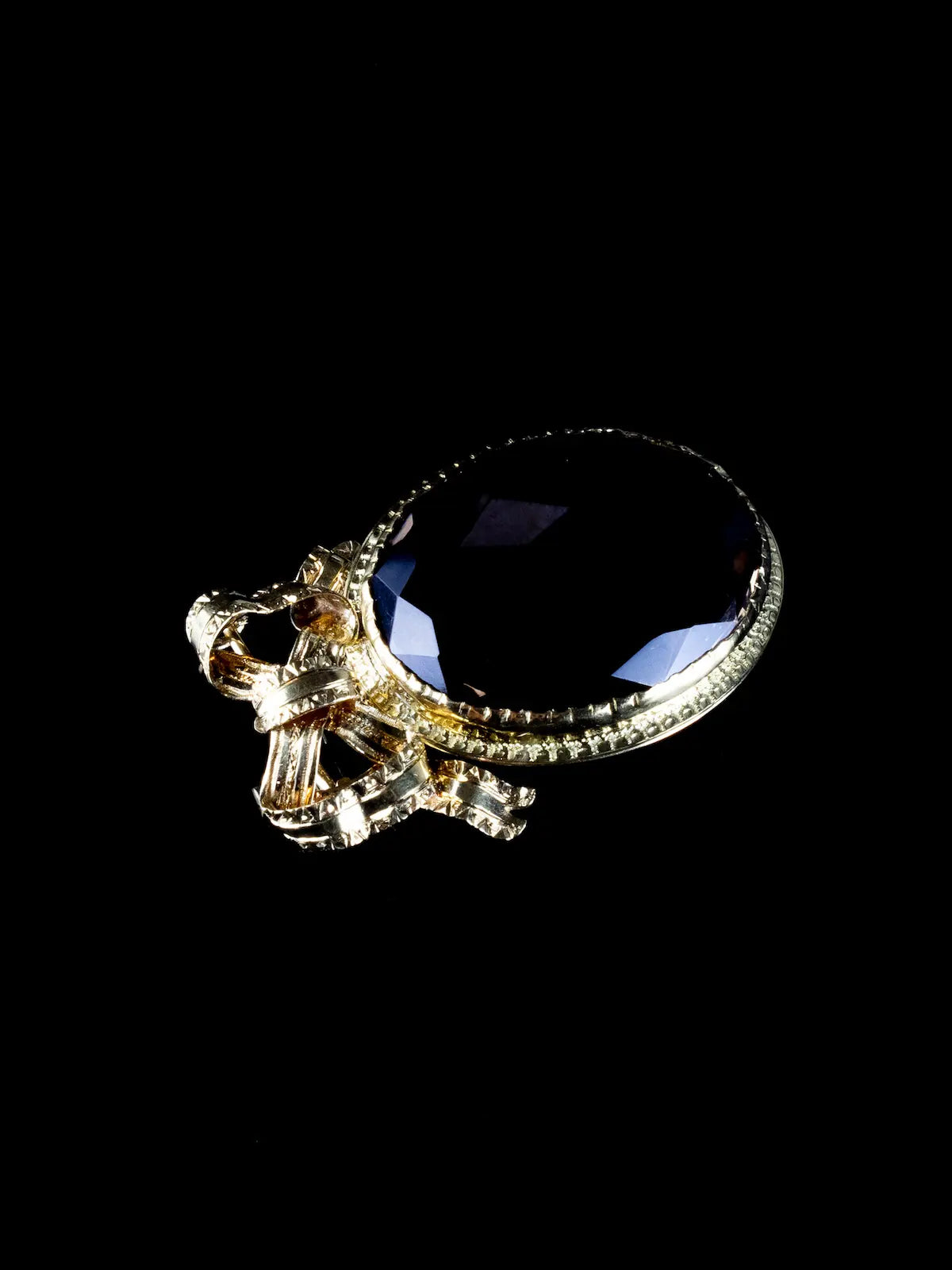 Antique 9ct Gold Smoky Quartz Pendant /Brooch