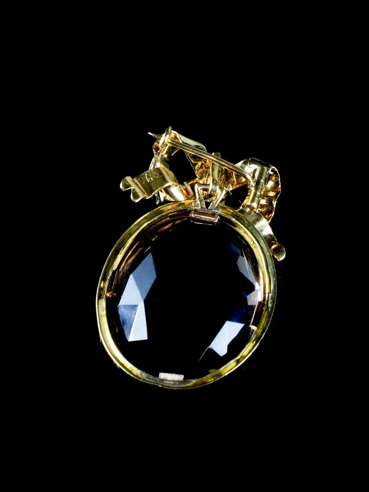 Antique 9ct Gold Smoky Quartz Pendant /Brooch