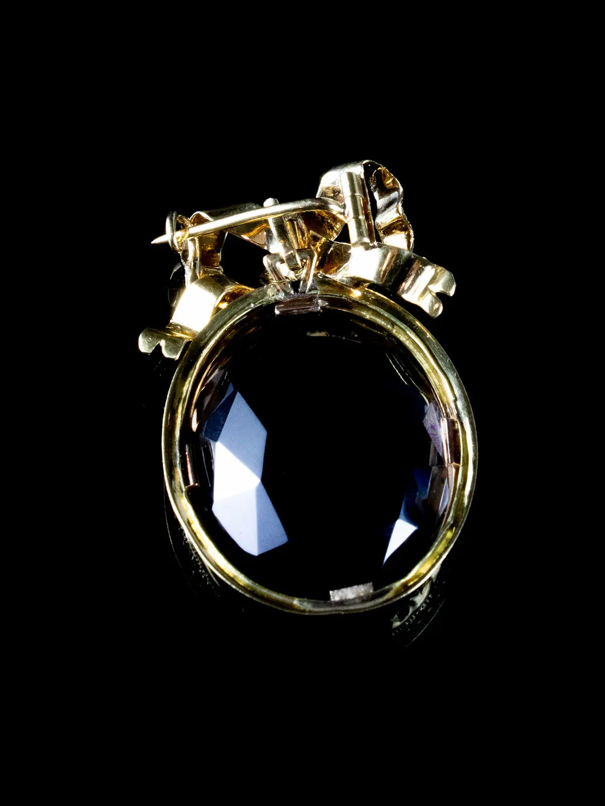 Antique 9ct Gold Smoky Quartz Pendant /Brooch