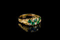 18ct gold 0.75ct Emerald and Diamond Chequerboard ring
