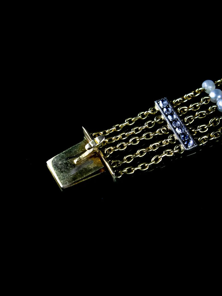 Antique, Victorian Gold Bracelet with Diamonds, Sapphires, Demantoid Garnets and Rubies, Circa 1880