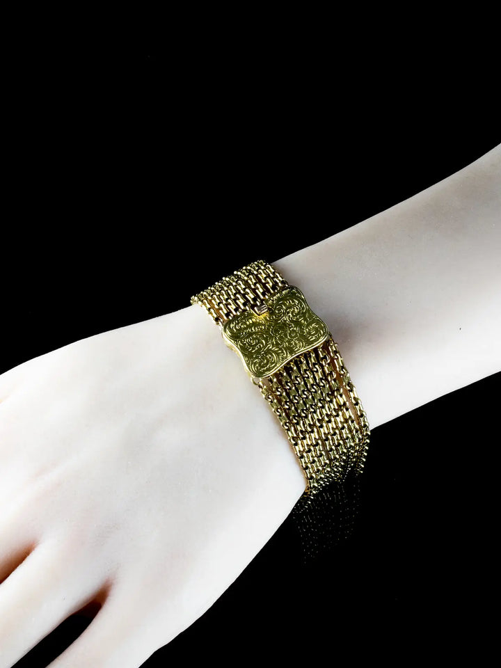 Vintage 9ct Yellow Gold Bracelet, 73.89 grams