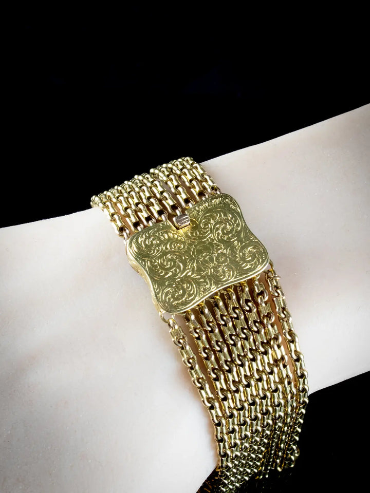 Vintage 9ct Yellow Gold Bracelet, 73.89 grams