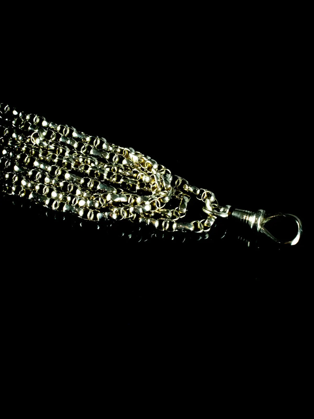 Antique 9ct Gold Guard Chain Necklace with Swivel Fob, 26 grams