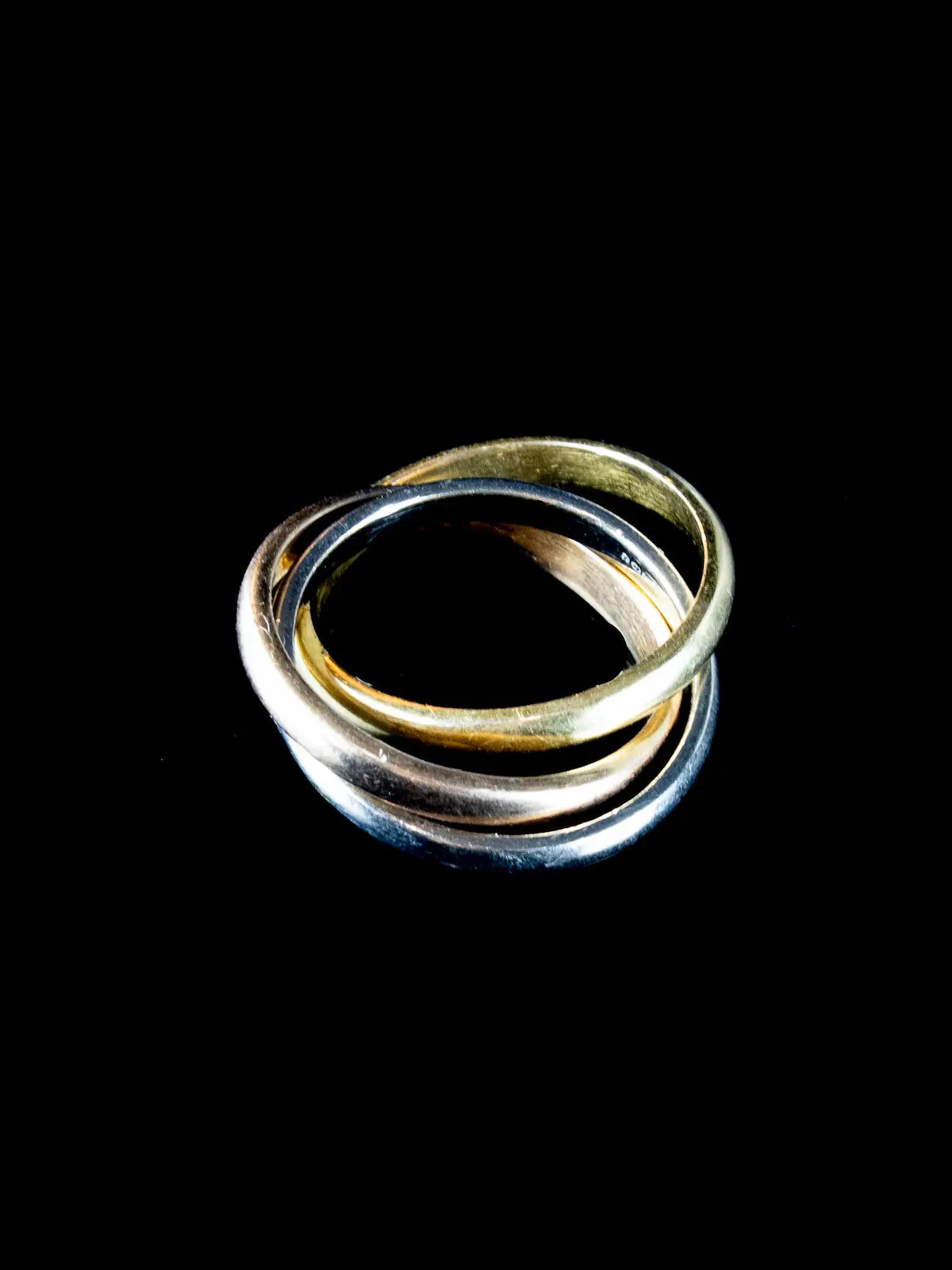 18ct Gold Three Band Russian Wedding Ring, 10grams