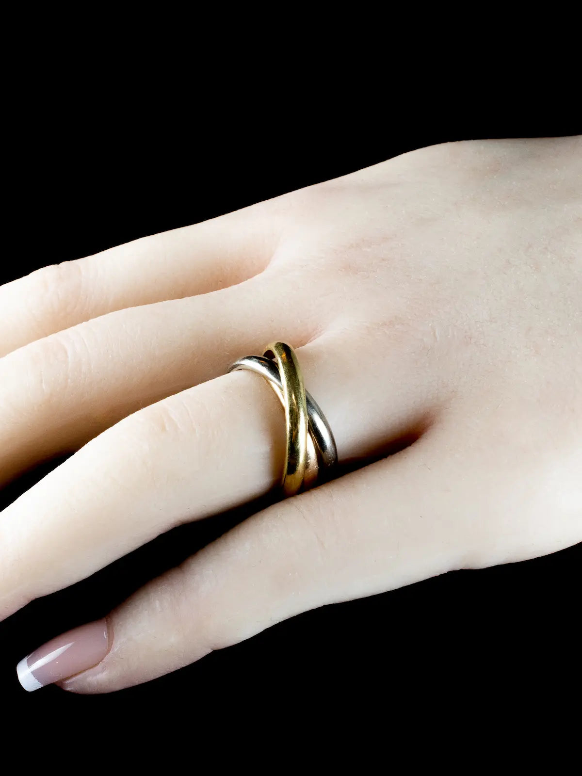 18ct Gold Three Band Russian Wedding Ring, 10grams