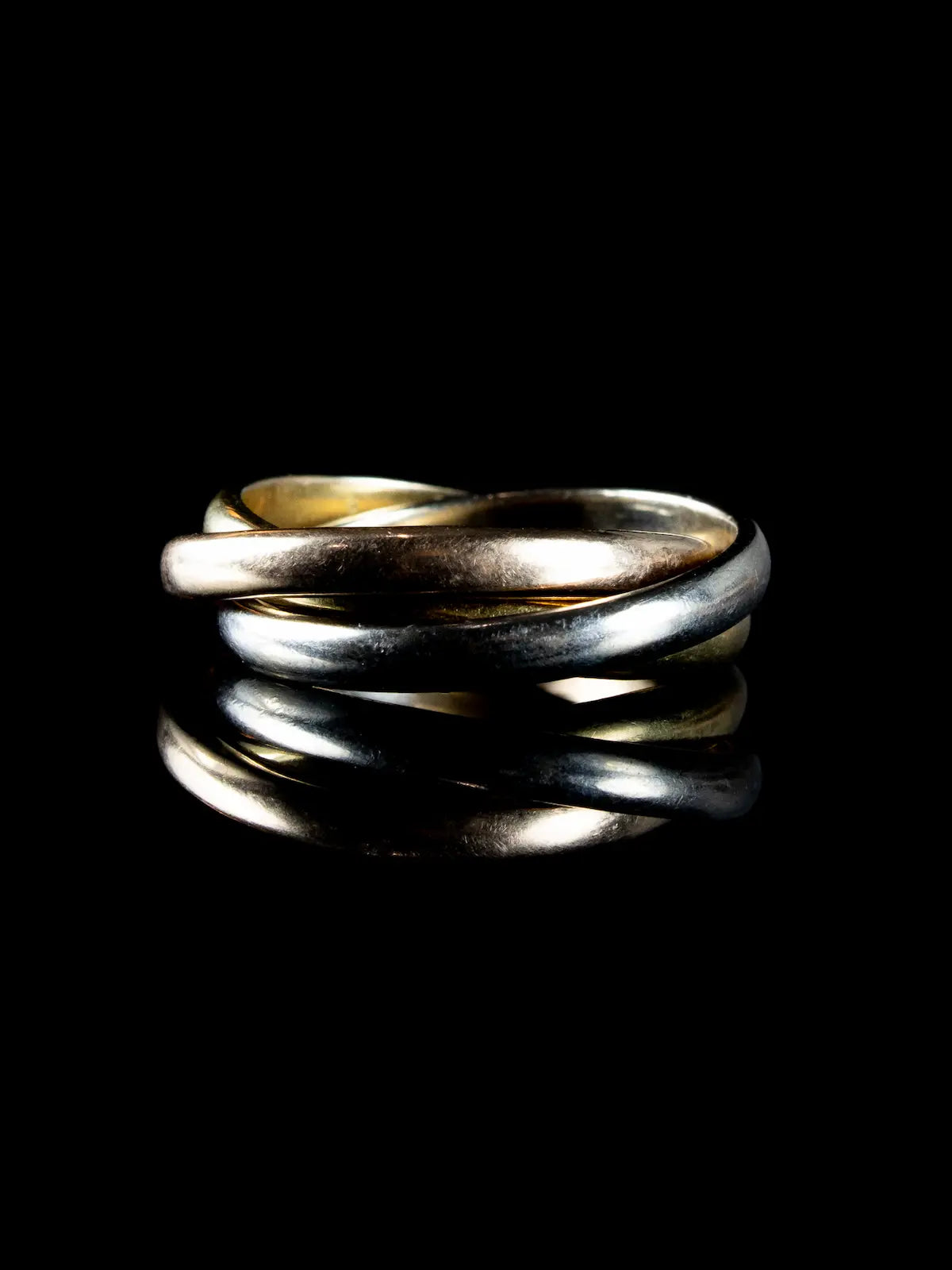 18ct Gold Three Band Russian Wedding Ring, 10grams