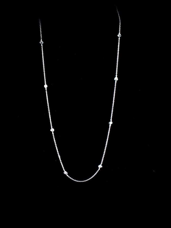18ct White Gold 0.29ct Diamond Chain Necklace