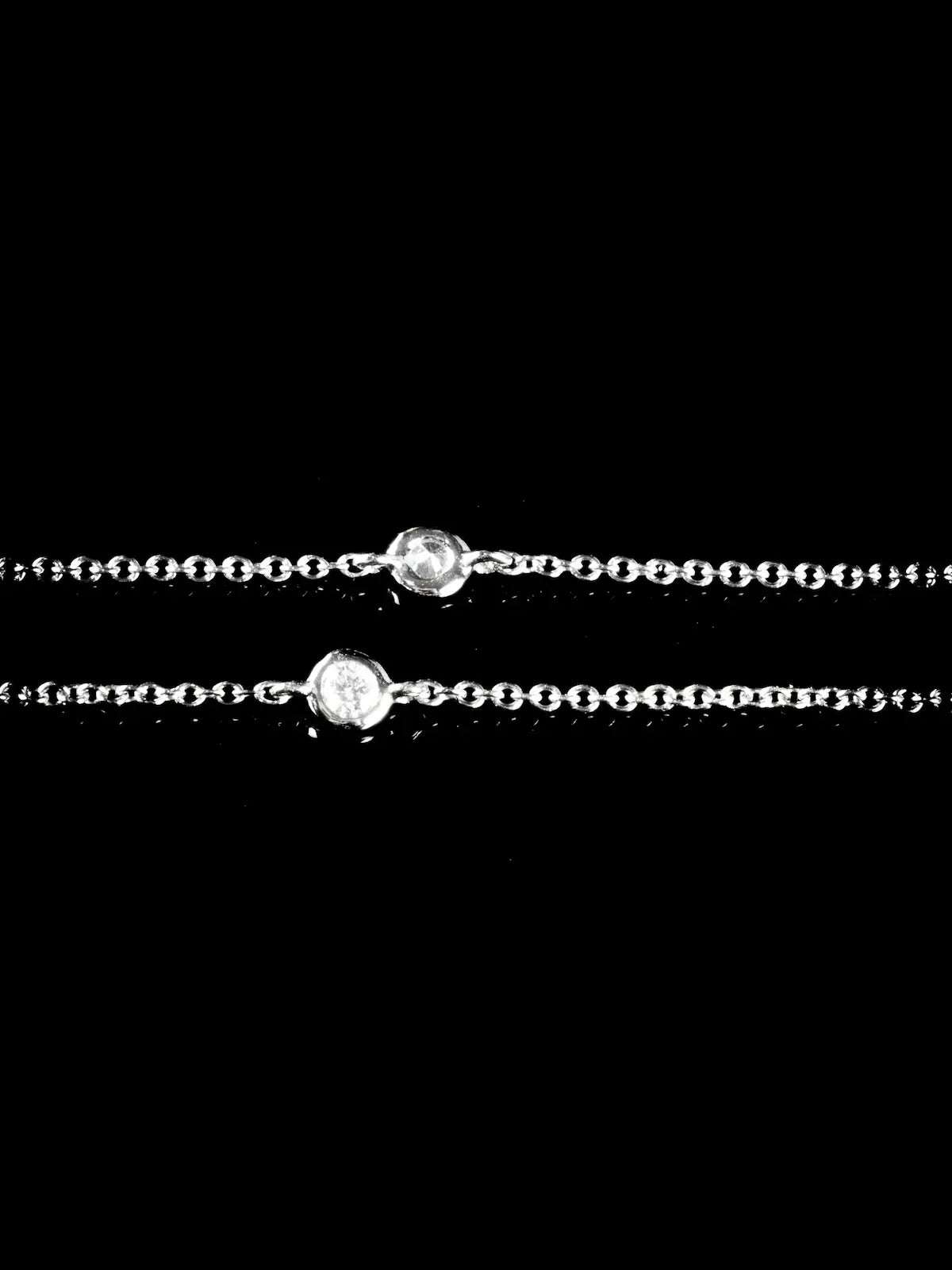 18ct White Gold 0.29ct Diamond Chain Necklace