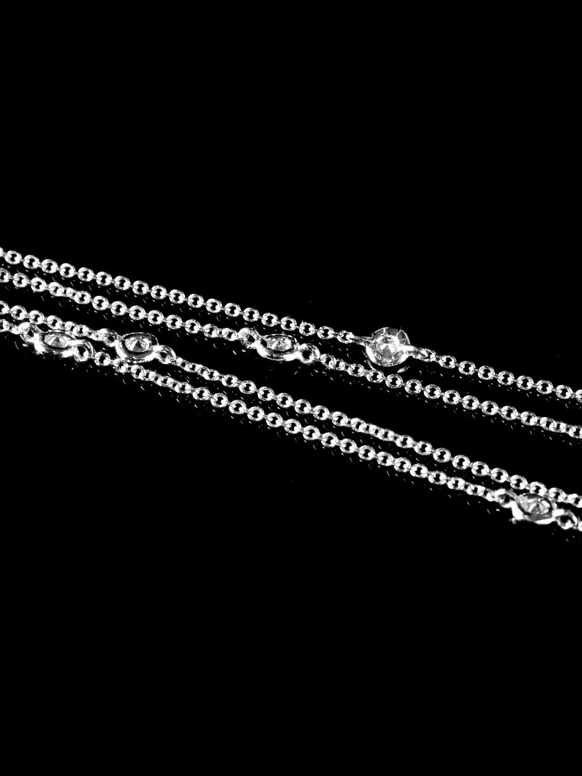 18ct White Gold 0.29ct Diamond Chain Necklace