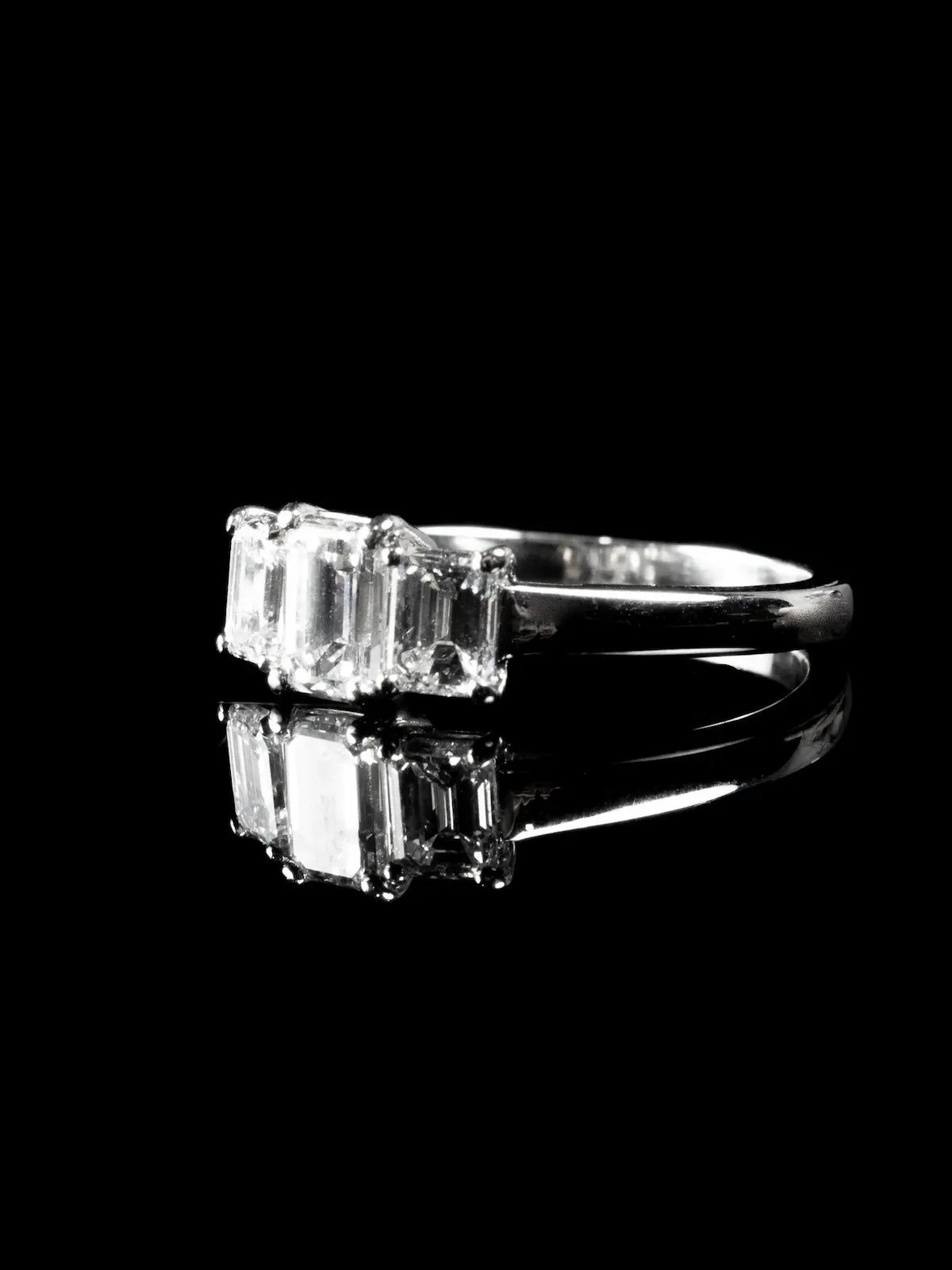 Platinum Three Stone 1.41ct Diamond Ring