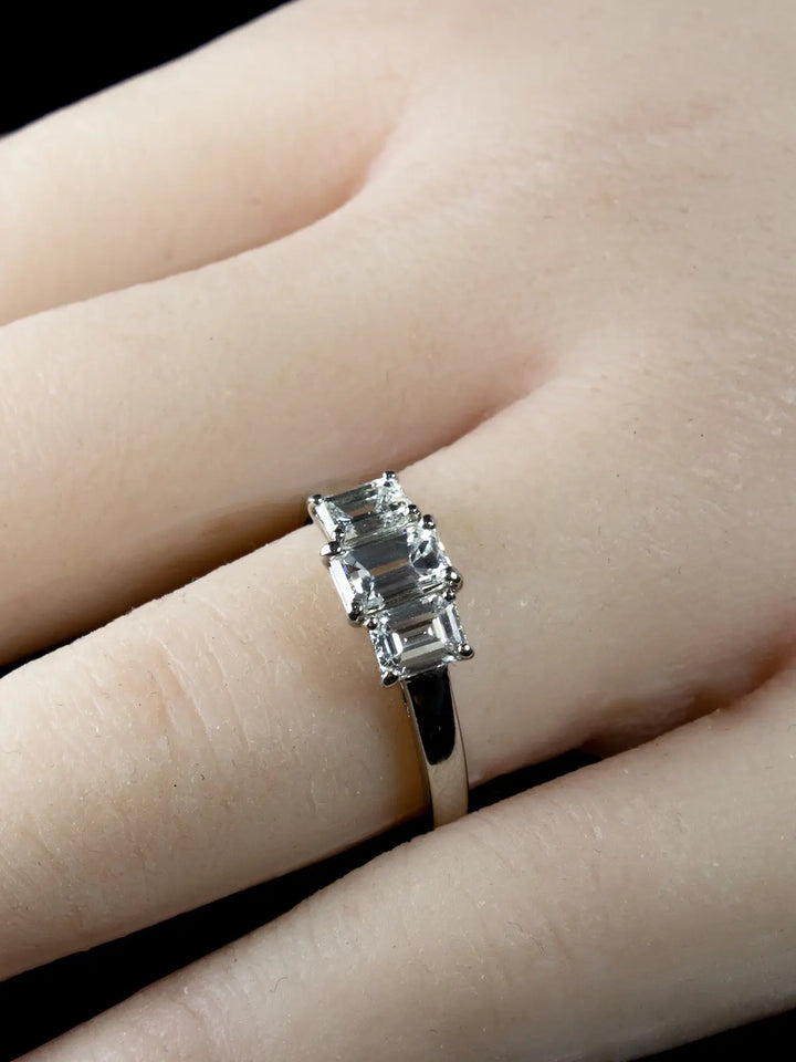 Platinum Three Stone 1.41ct Diamond Ring