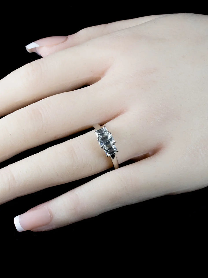 Platinum Three Stone 1.41ct Diamond Ring