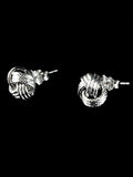 Vintage 18ct White Gold Knot Stud Earrings