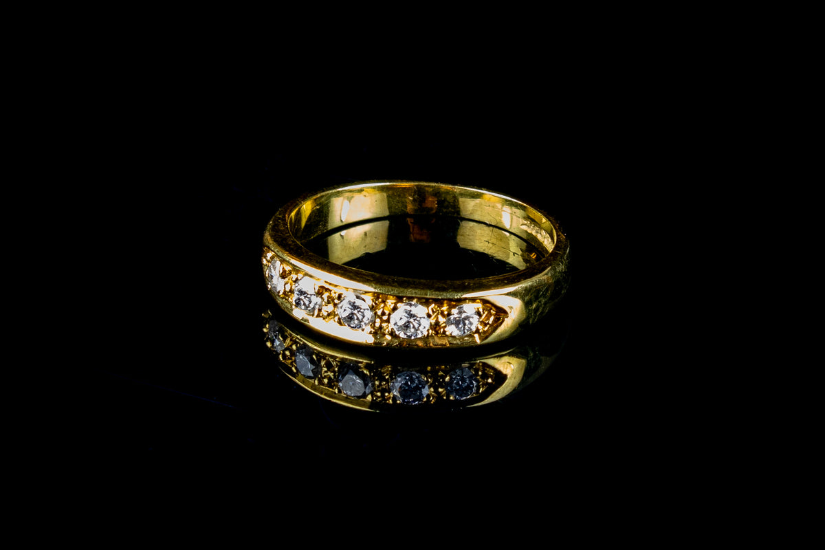 18ct Gold Five Stone 0.40ct Diamond Half Eternity Ring