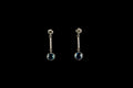 Platinum 1.00ct Diamond and 3.20ct Aquamarine Drop Earrings