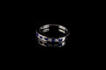 18ct White Gold Sapphire and Diamond Half Eternity Ring
