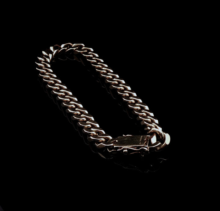 Vintage 9ct Gold Flat Curb Link Bracelet, 31.1 grams