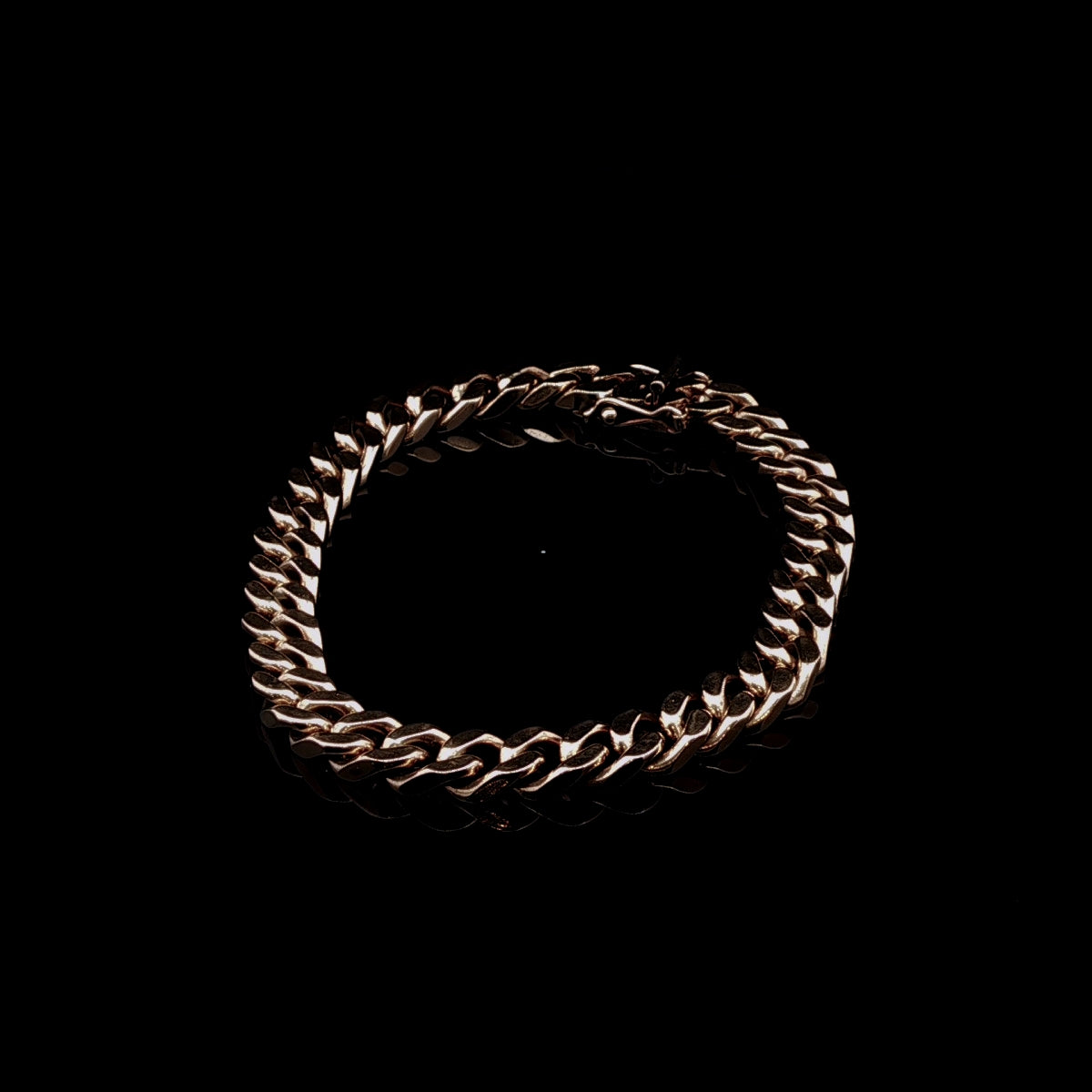 Vintage 9ct Gold Flat Curb Link Bracelet, 31.1 grams
