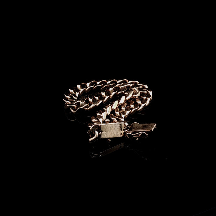 Vintage 9ct Gold Flat Curb Link Bracelet, 31.1 grams