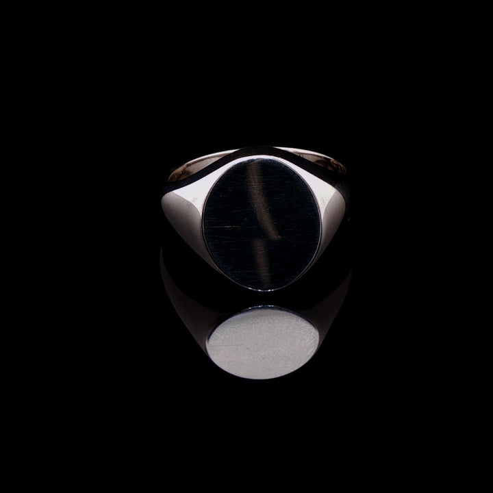 9ct Yellow Gold Oval Head Signet Ring ,10grams