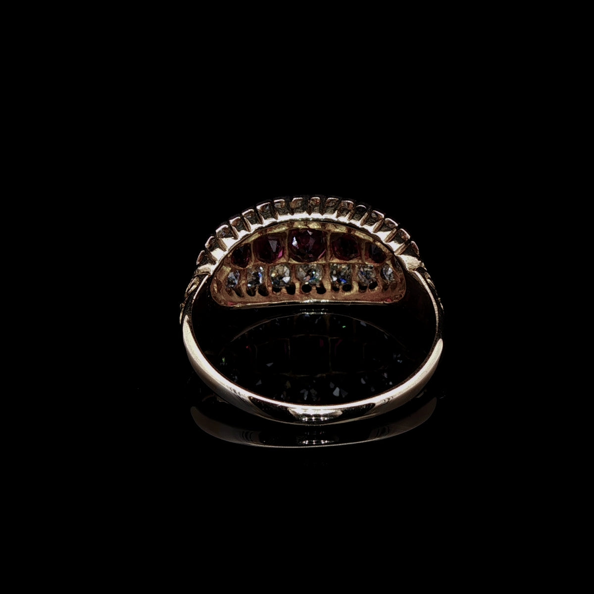 Antique Victorian 18ct Gold Ruby and Diamond Ring, Circa 1895, Chester