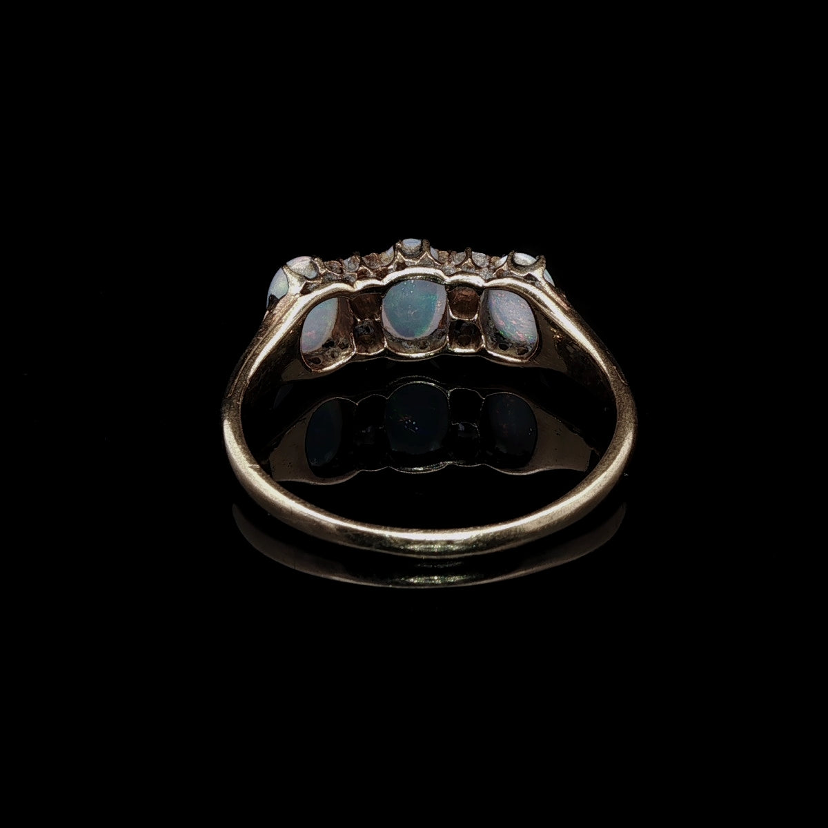 Antique Edwardian 18ct Gold Opal and Diamond Ring, Circa 1905