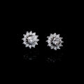 18ct White Gold Diamond Stud Earrings with Detachable Diamond Enhancers