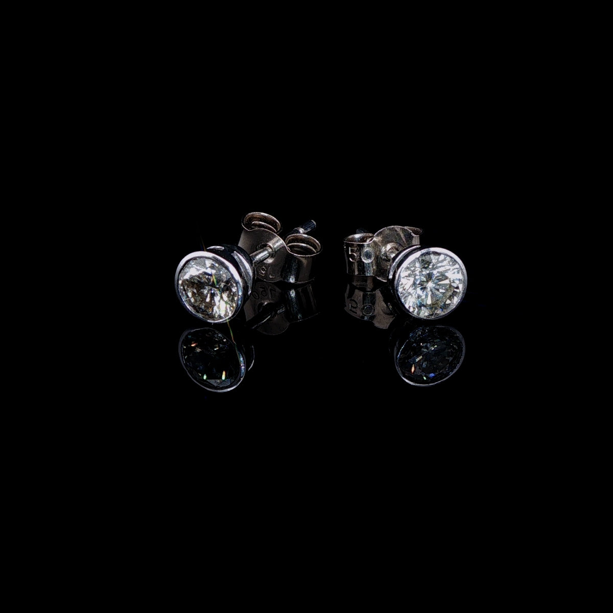 18ct White Gold Diamond Stud Earrings with Detachable Diamond Enhancers