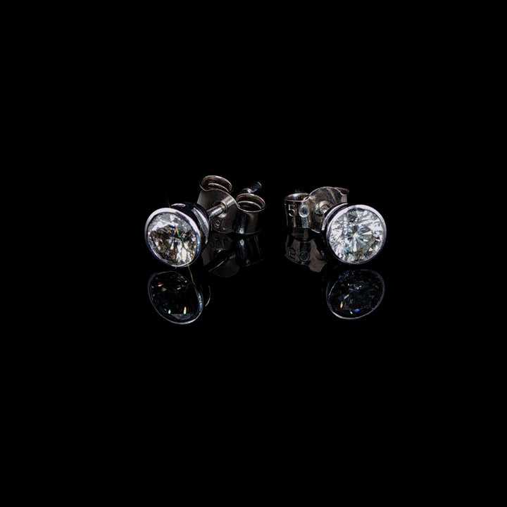 18ct White Gold Diamond Stud Earrings with Detachable Diamond Enhancers