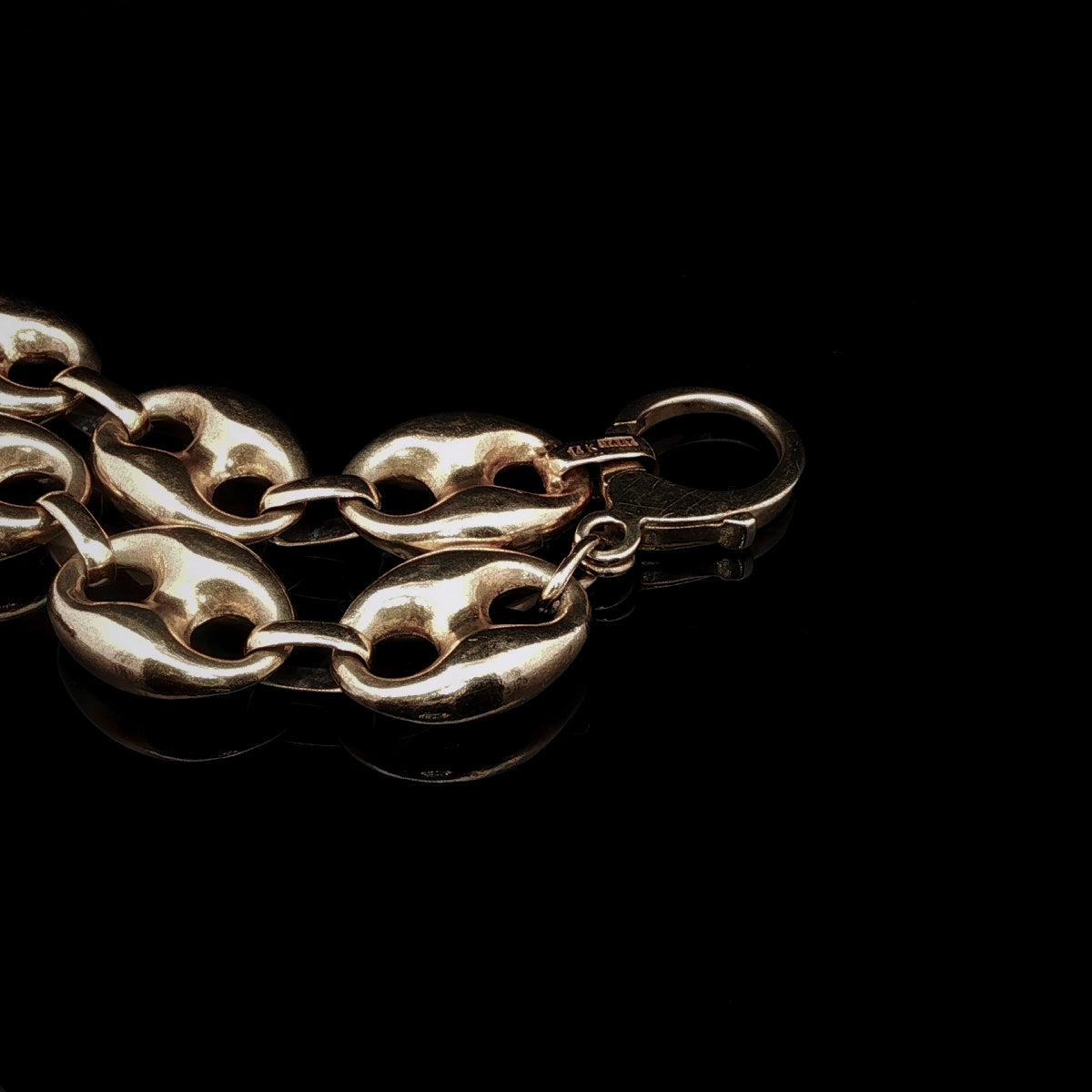 Vintage 14k Yellow Gold Mariner Link Bracelet, 25.7g