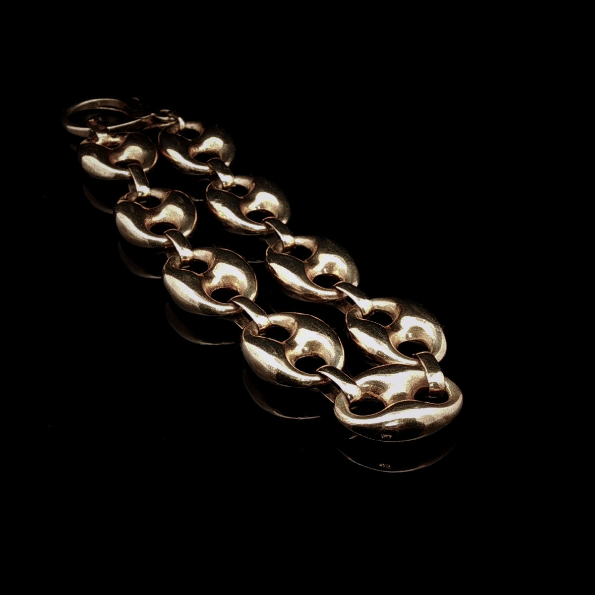 Vintage 14k Yellow Gold Mariner Link Bracelet, 25.7g