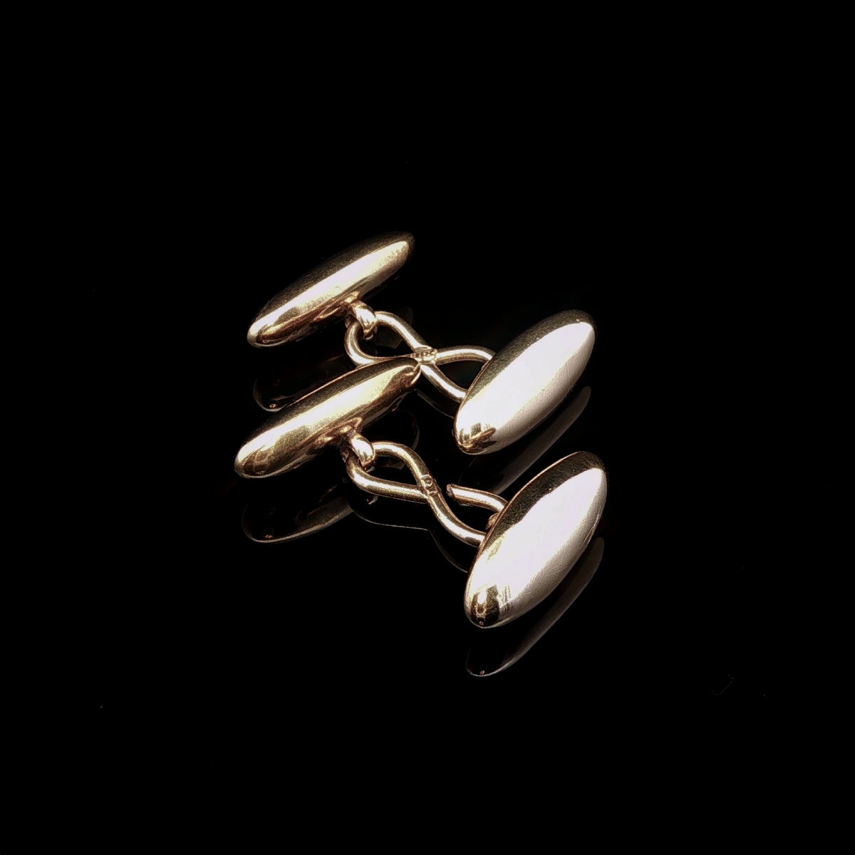 Vintage 18ct Yellow Gold Torpedo Cufflinks, 6.7grams