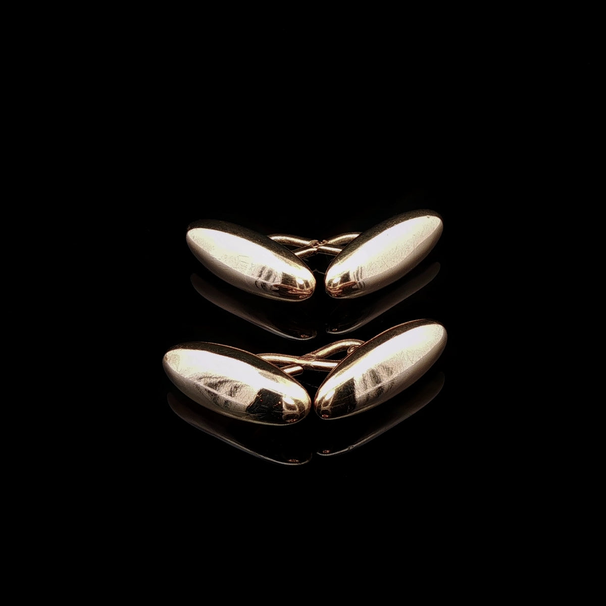 Vintage 18ct Yellow Gold Torpedo Cufflinks, 6.7grams
