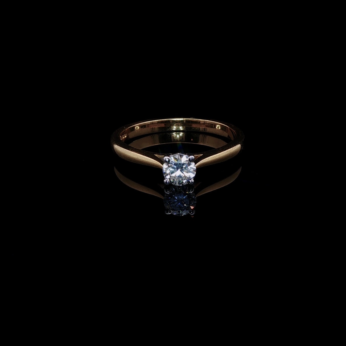18ct Gold Single Stone Diamond Ring, 0.33ct