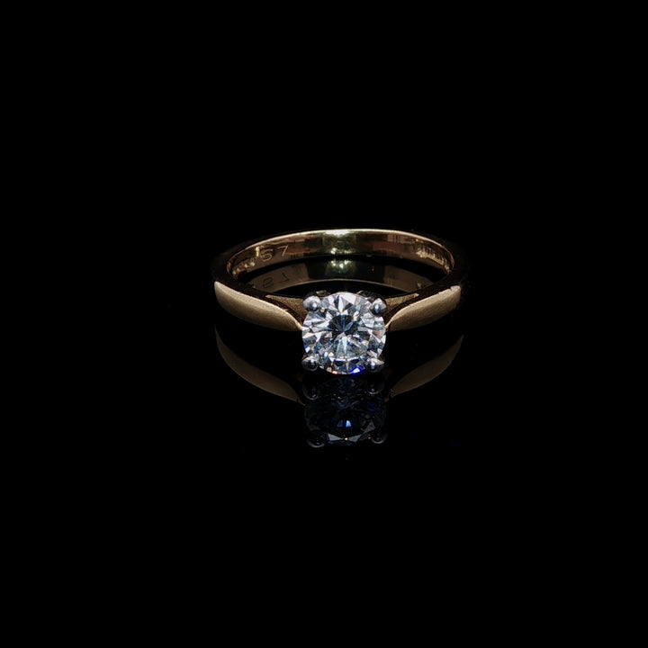 18ct Gold and Platinum Brilliant Cut Diamond Ring, 0.67ct