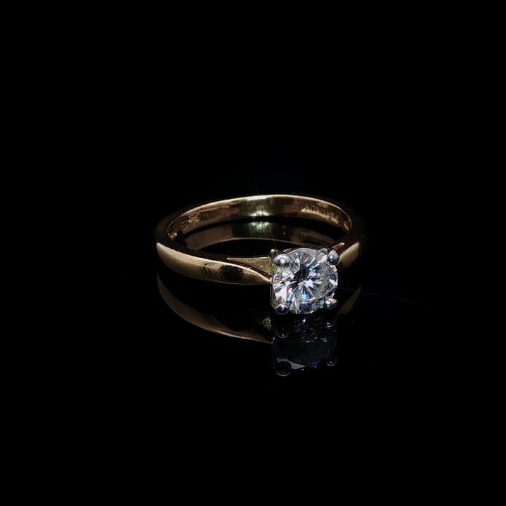 18ct Gold and Platinum Brilliant Cut Diamond Ring, 0.67ct